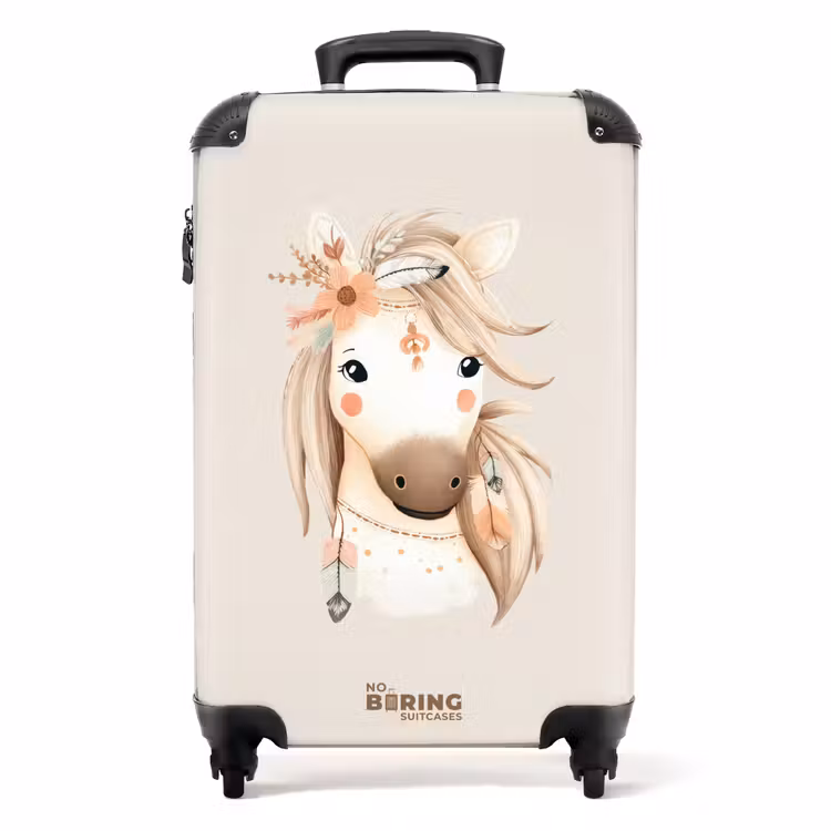 Suitcase - Bohemian horse in pastel colors — 1