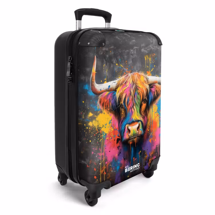 Suitcase - Scottish highlander as graffiti art — 4