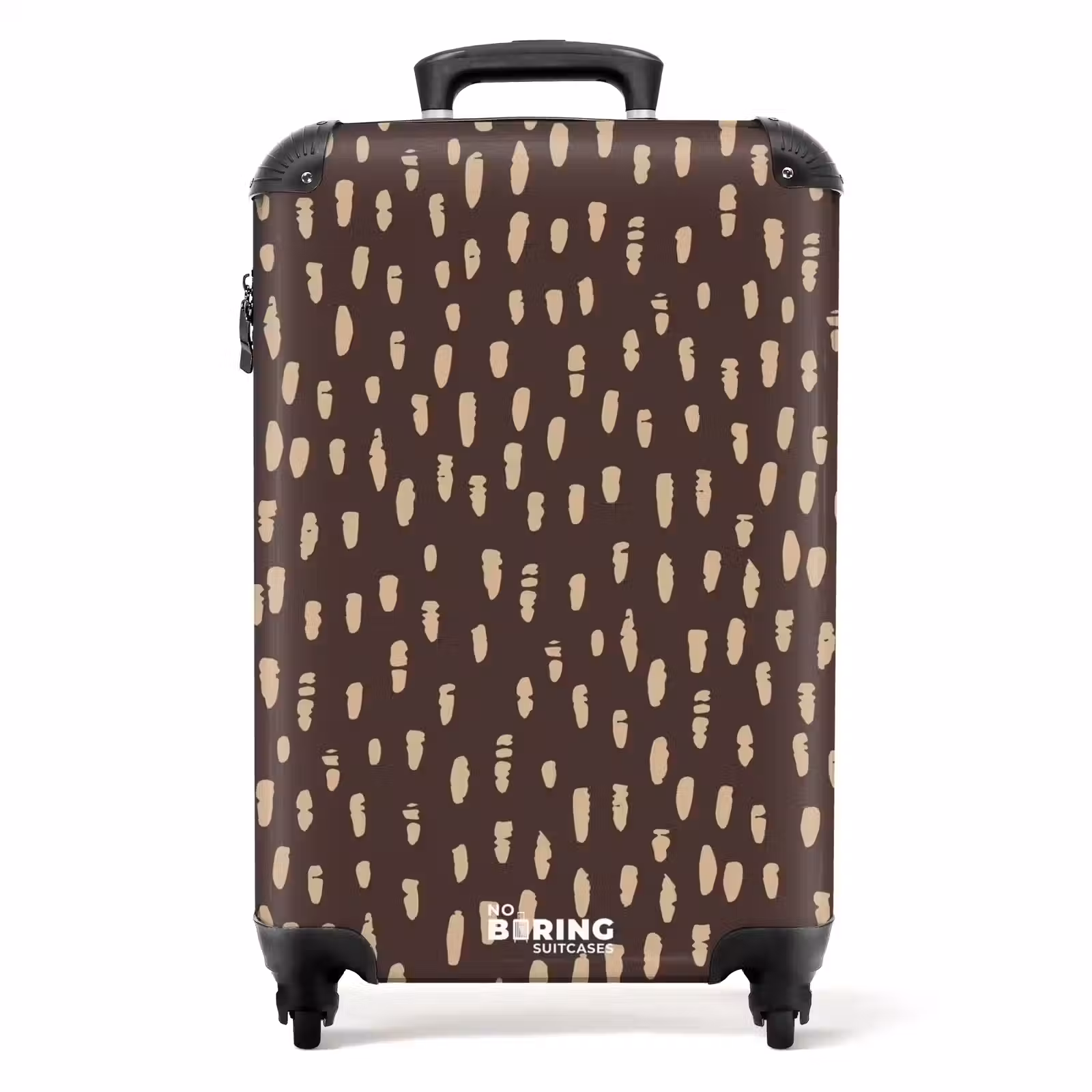 Suitcase - Dark brown background with beige brushstrokes — 1