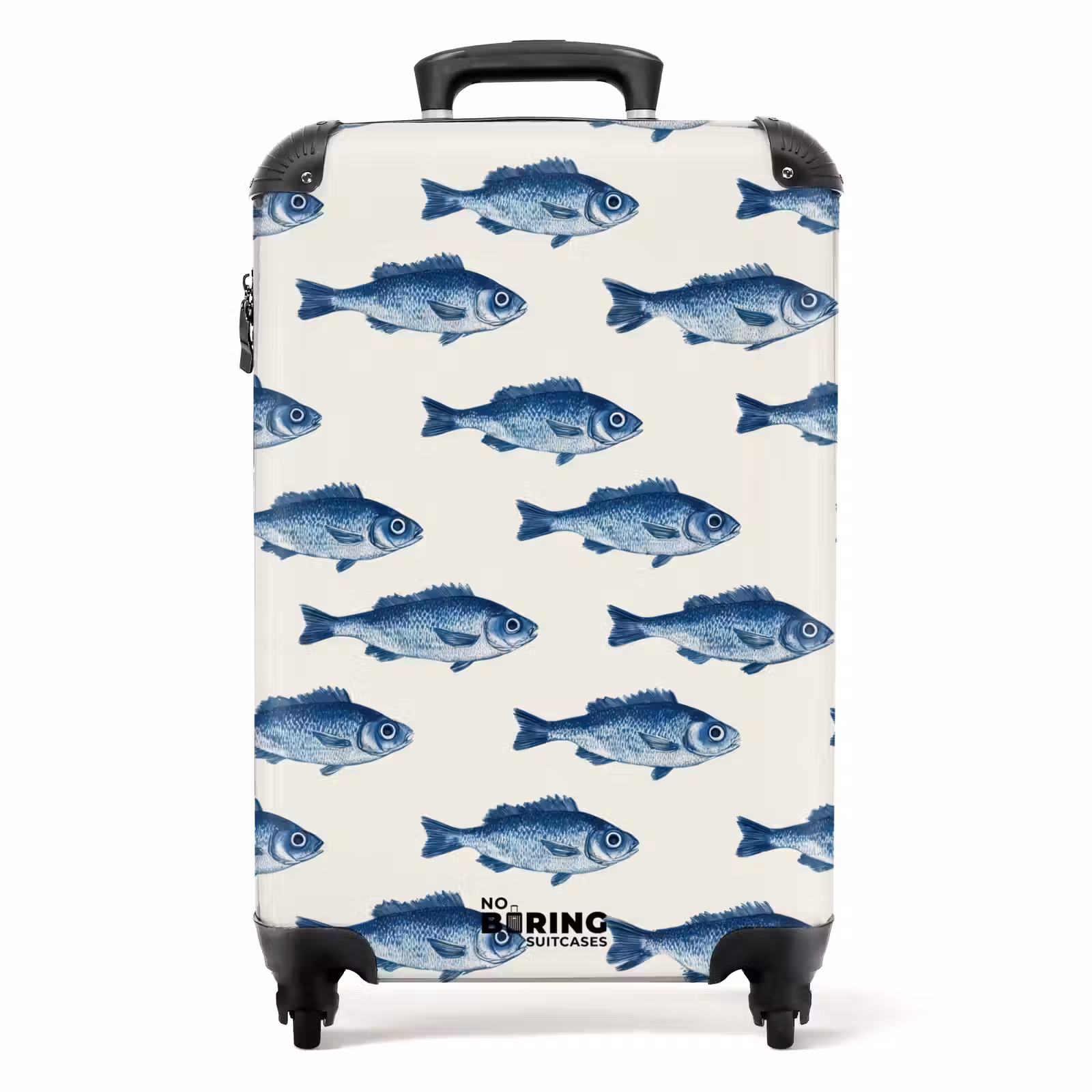 Suitcase - Fish - Pattern - Blue — 1
