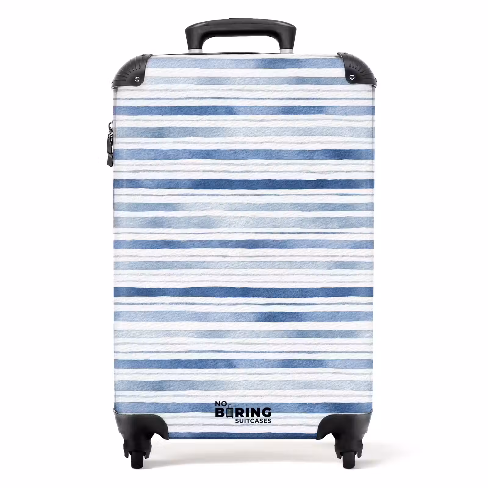 Suitcase - Stripes pattern blue — 1