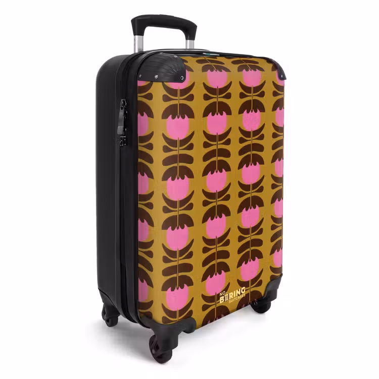 Suitcase - Abstract - Flowers - Pink — 4