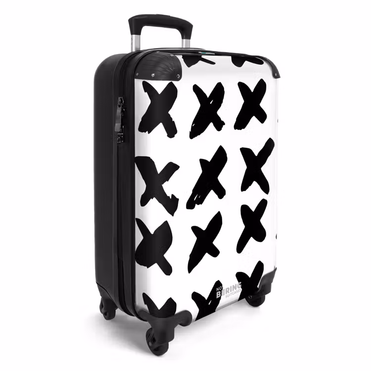 Suitcase - Black crosses on white background — 4
