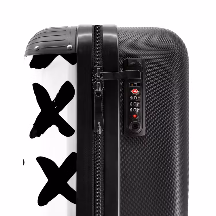 Suitcase - Black crosses on white background — 5