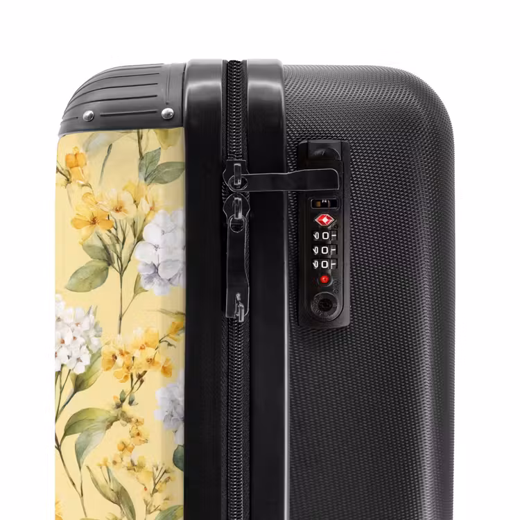 Suitcase - Blossom pattern yellow — 5