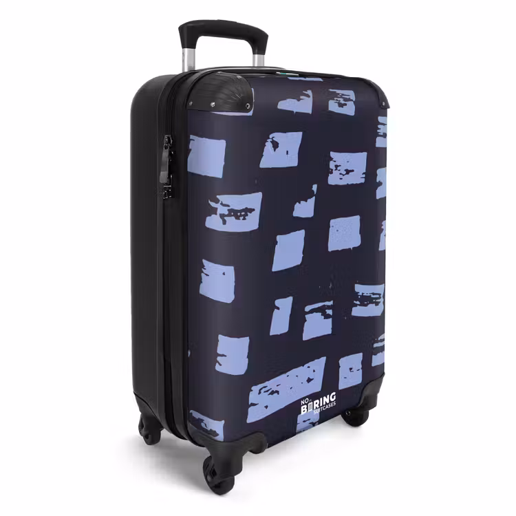 Suitcase - Blue blocks on dark blue background — 4
