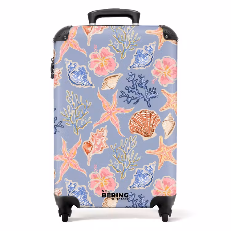 Suitcase - Blue shell pattern — 1
