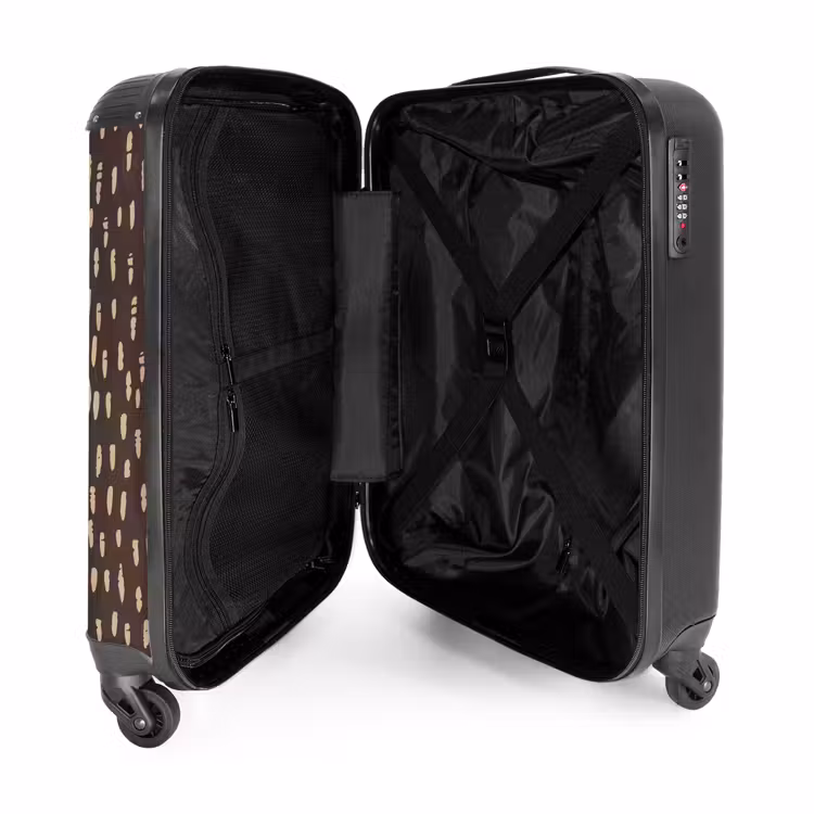 Suitcase - Dark brown background with beige brushstrokes — 3