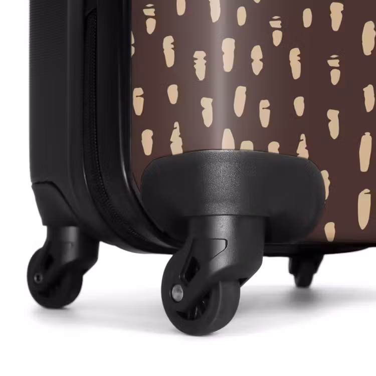 Suitcase - Dark brown background with beige brushstrokes — 6