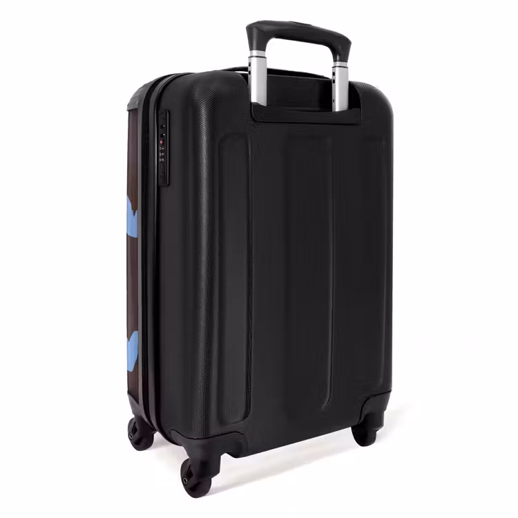 Suitcase - Dark brown background with heart-like shapes — 2