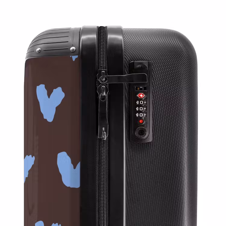 Suitcase - Dark brown background with heart-like shapes — 5