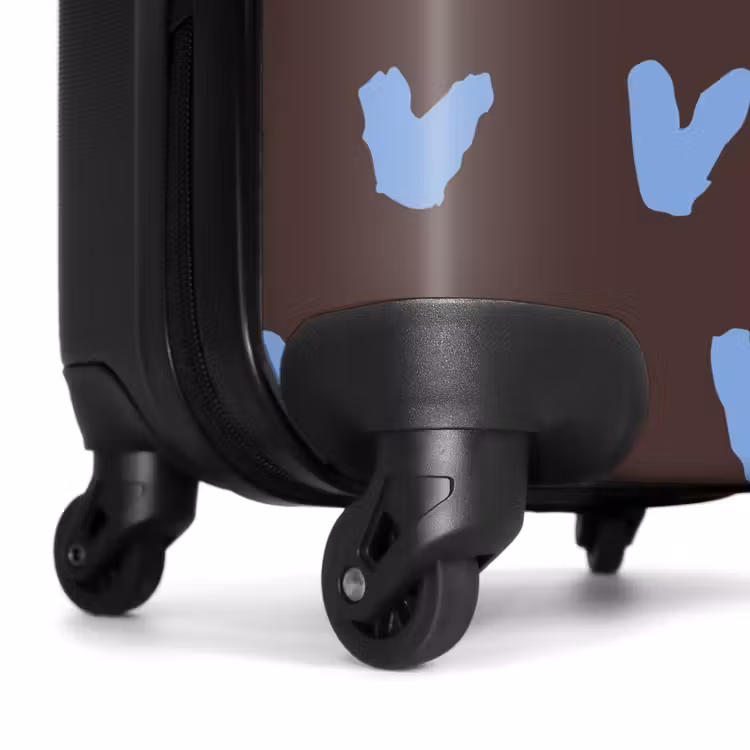 Suitcase - Dark brown background with heart-like shapes — 6