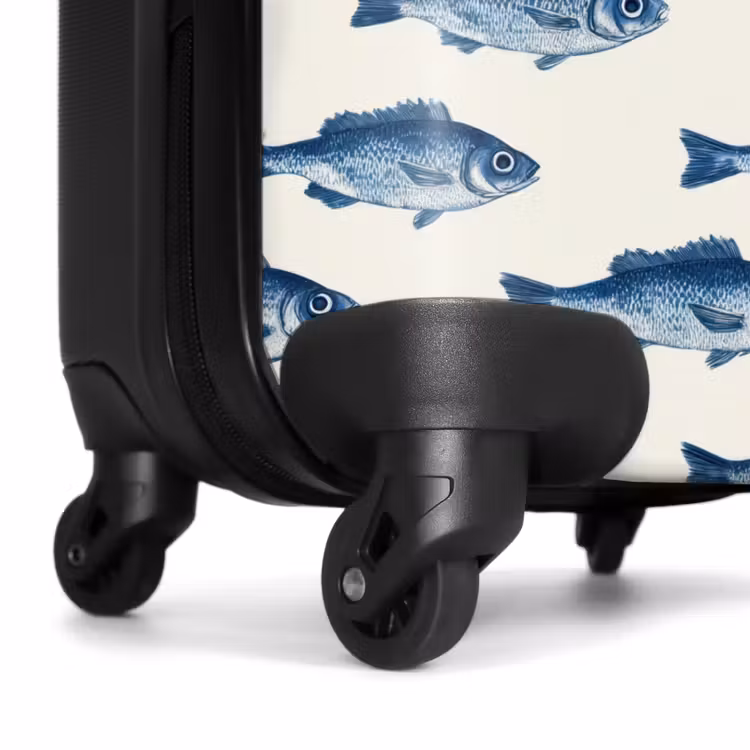 Suitcase - Fish - Pattern - Blue — 6