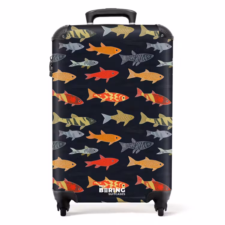 Suitcase - Fish - Pattern - Colorful — 1