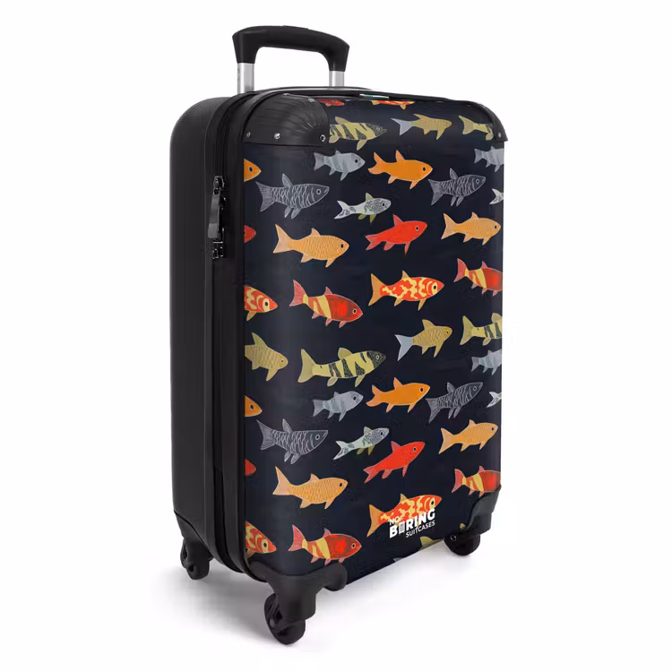 Suitcase - Fish - Pattern - Colorful — 4