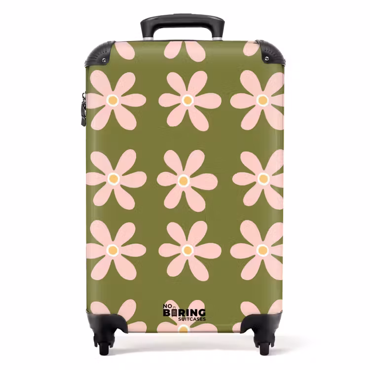Suitcase - Flower - Modern - Green — 1