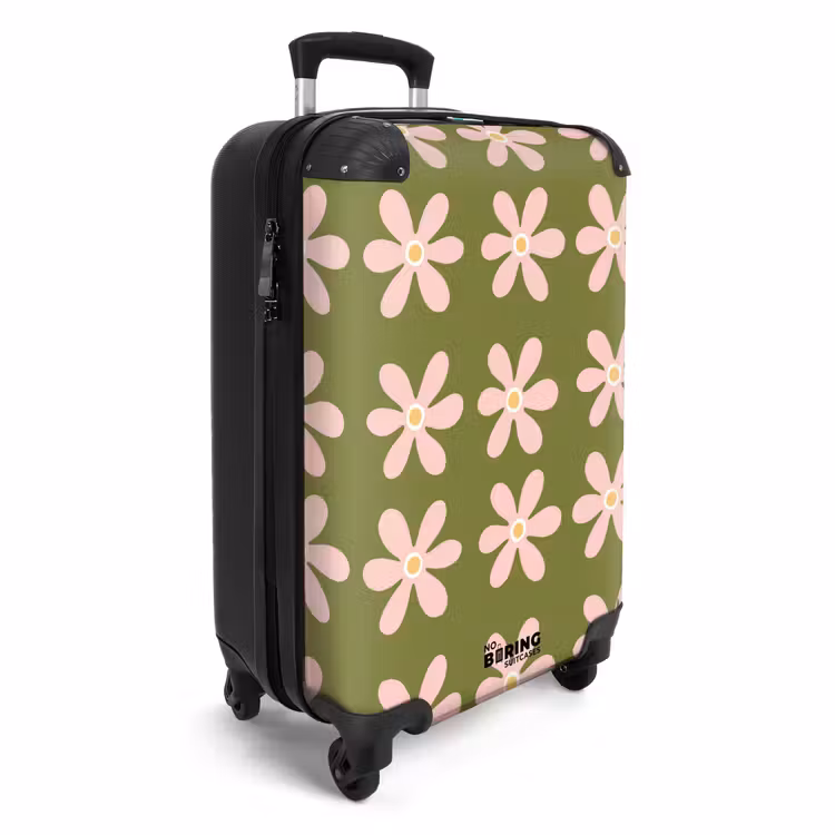 Suitcase - Flower - Modern - Green — 4