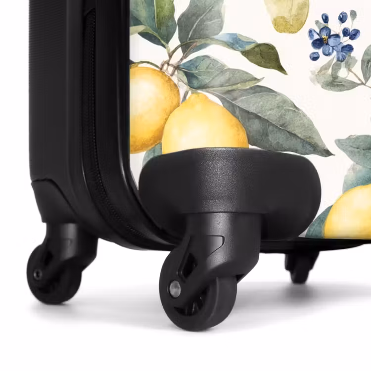 Suitcase - Lemon with blossom pattern — 6