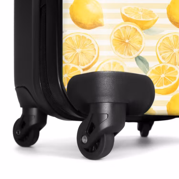 Suitcase - Lemon with stripes pattern yellow — 6