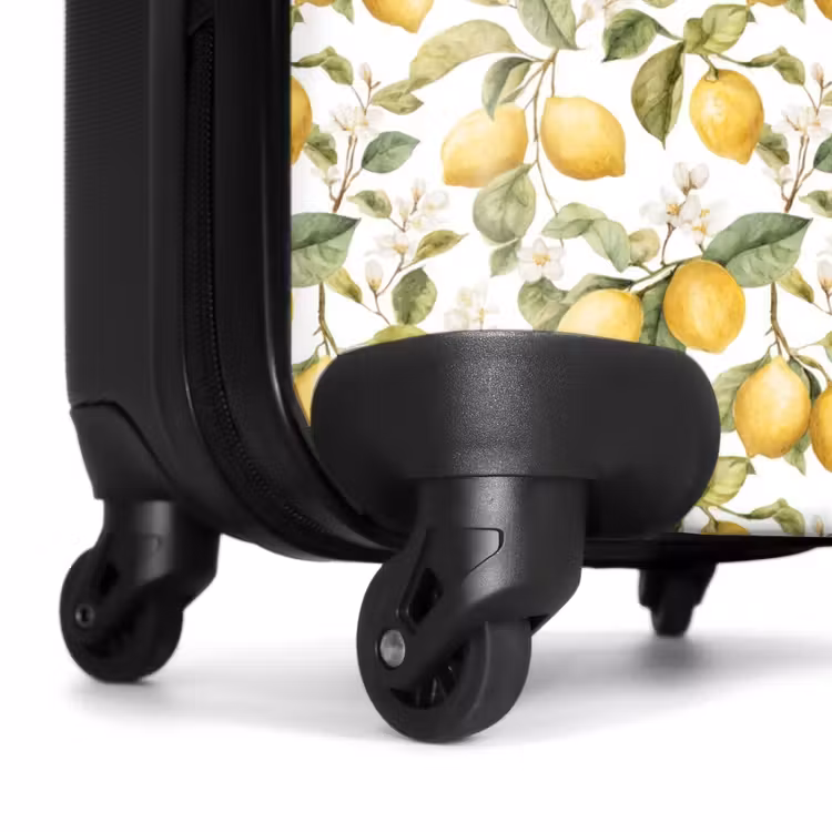 Suitcase - Lemons pattern yellow green — 6
