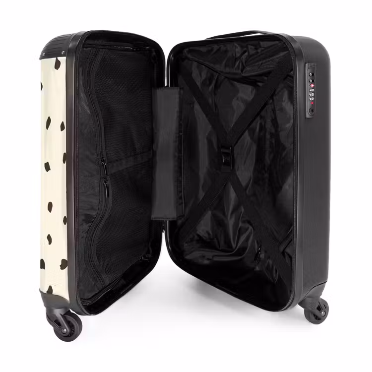 Suitcase - Light cream background with brown spots — 3