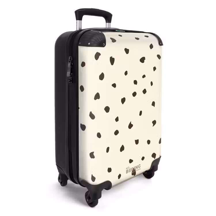 Suitcase - Light cream background with brown spots — 4