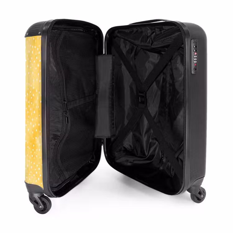 Suitcase - Polka dots pattern yellow — 3