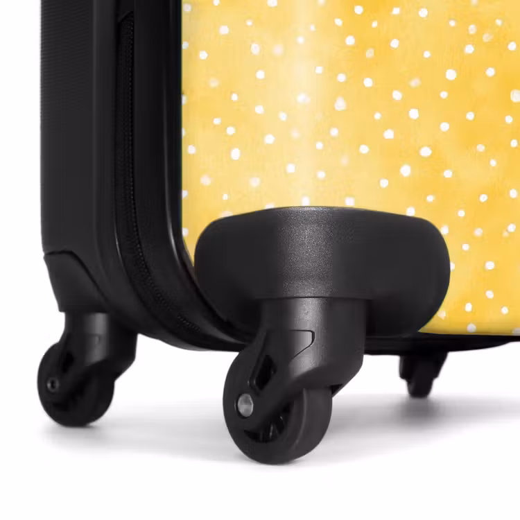 Suitcase - Polka dots pattern yellow — 6