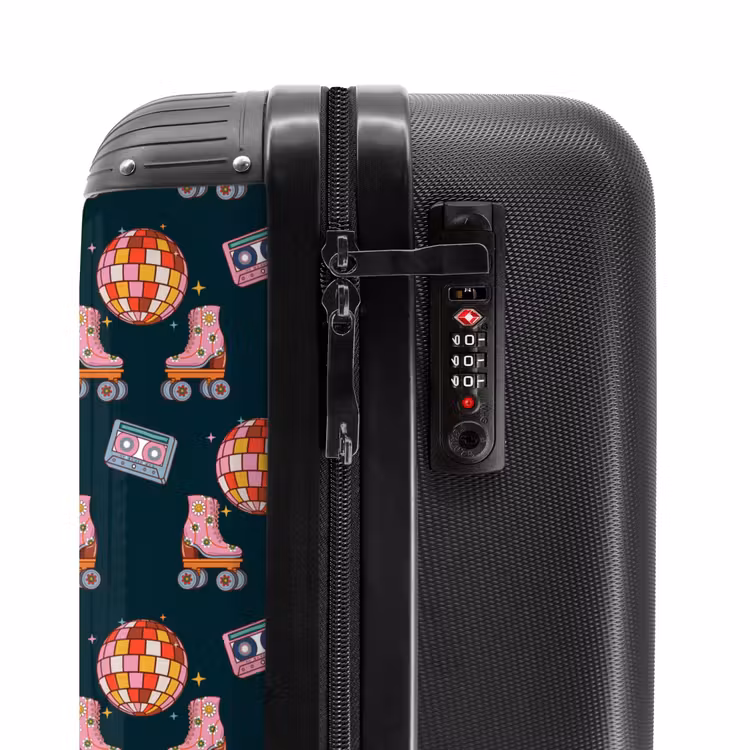 Suitcase - Retro disco 70s pattern colorful — 5