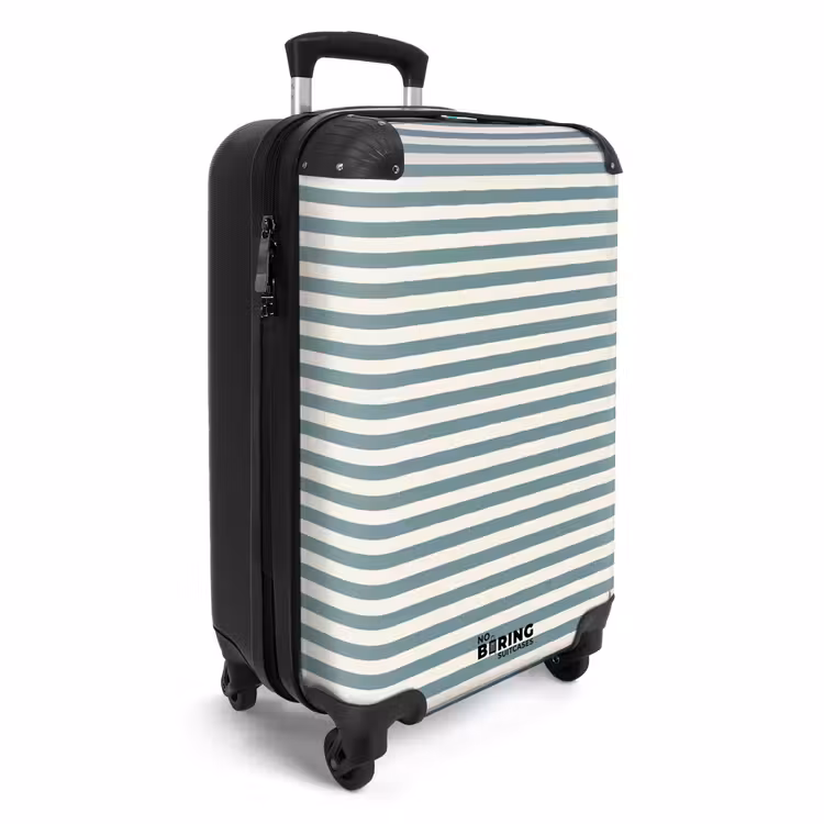 Suitcase - Stripes - Modern - Blue — 4