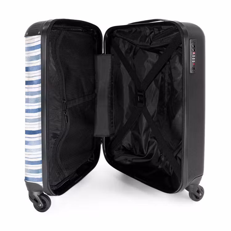 Suitcase - Stripes pattern blue — 3