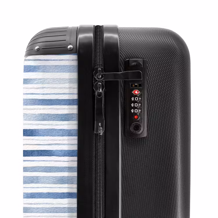 Suitcase - Stripes pattern blue — 5