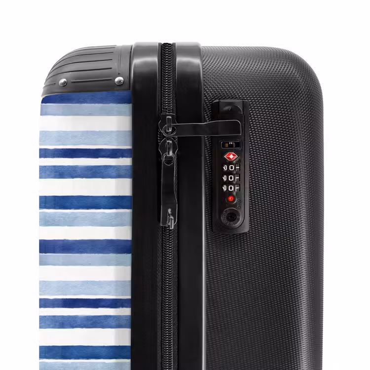 Suitcase - Stripes pattern blue — 5