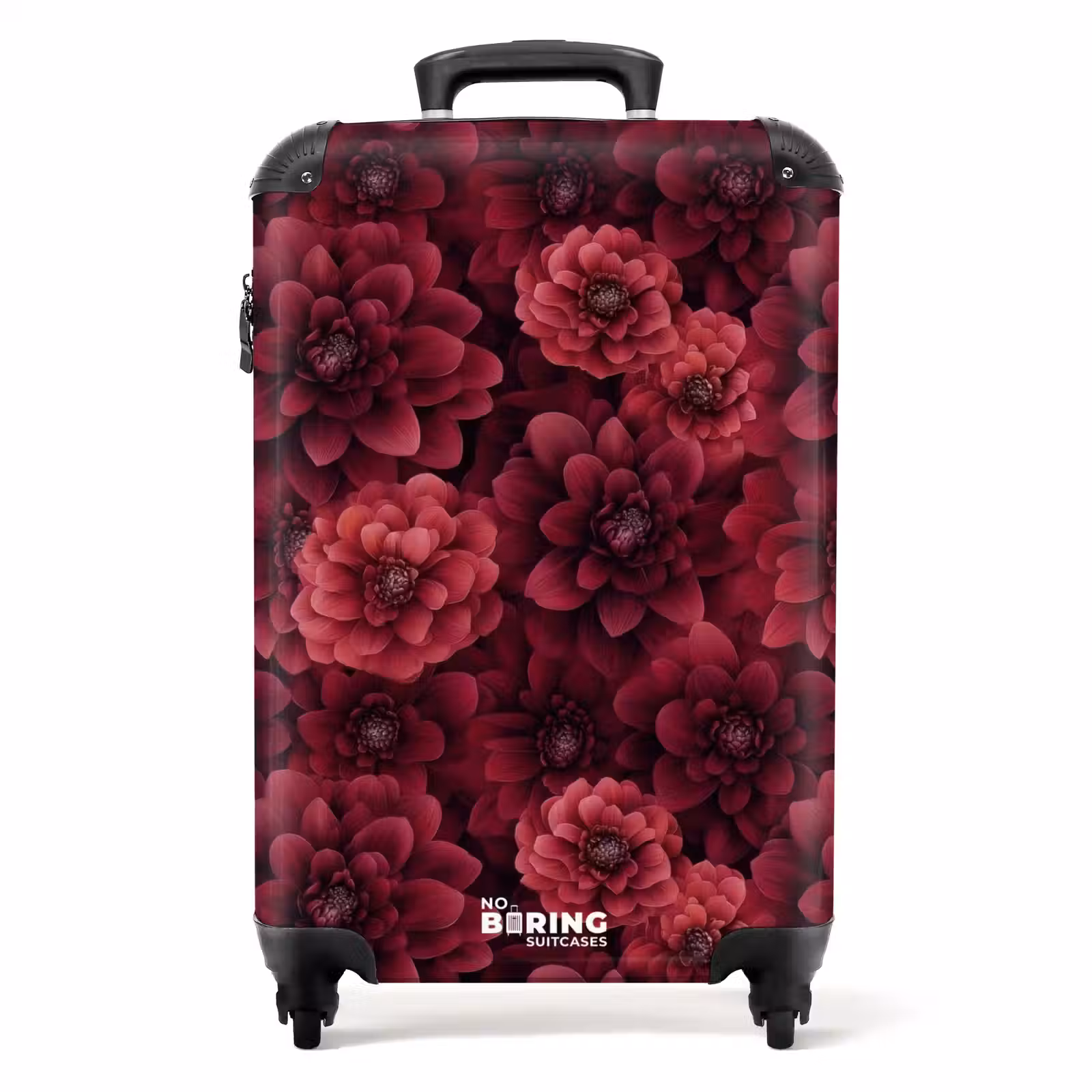 Suitcase - Dahlias - Flowers - Red — 1