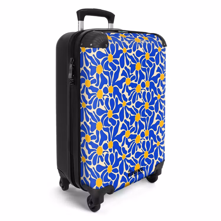 Suitcase - Abstract - Flower - Blue — 4