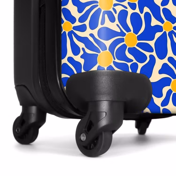 Suitcase - Abstract - Flower - Blue — 6
