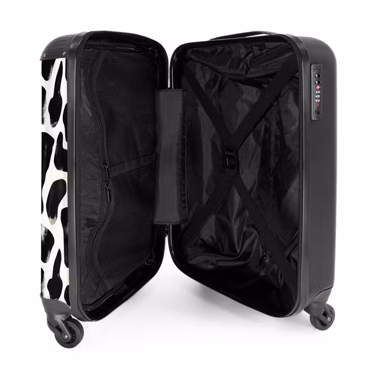 Suitcase - Animal pattern - Spots - Black - White — 3