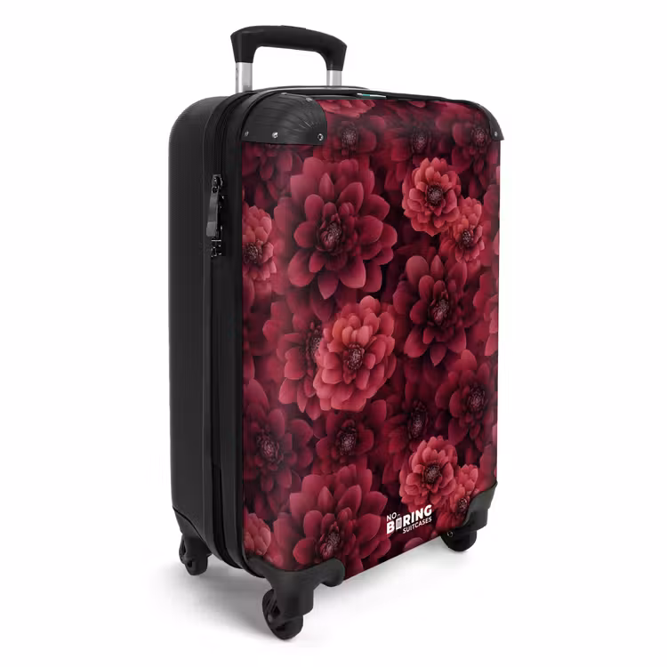Suitcase - Dahlias - Flowers - Red — 4