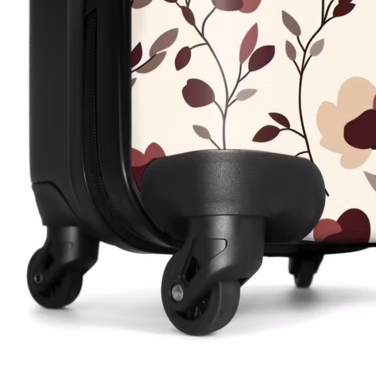 Suitcase - Flowers - Botanical - Bordeaux — 6
