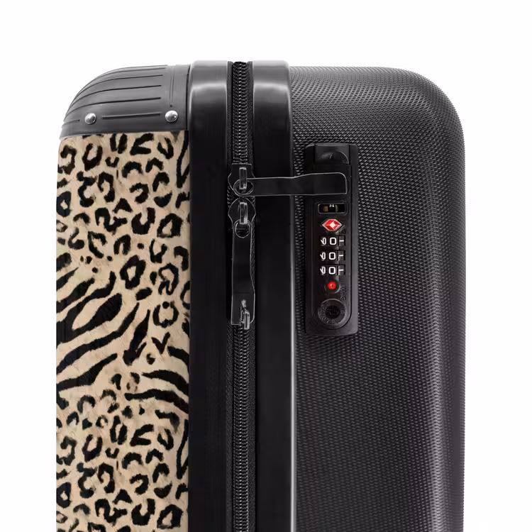 Suitcase - Giraffe - Zebra - Motif - Brown — 5