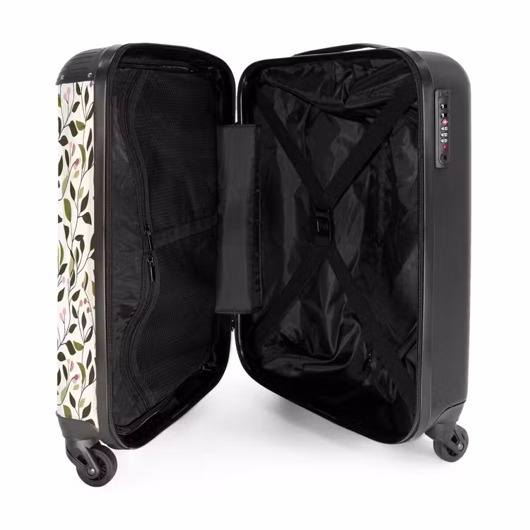 Suitcase - Leaves - Berries - Pink — 3