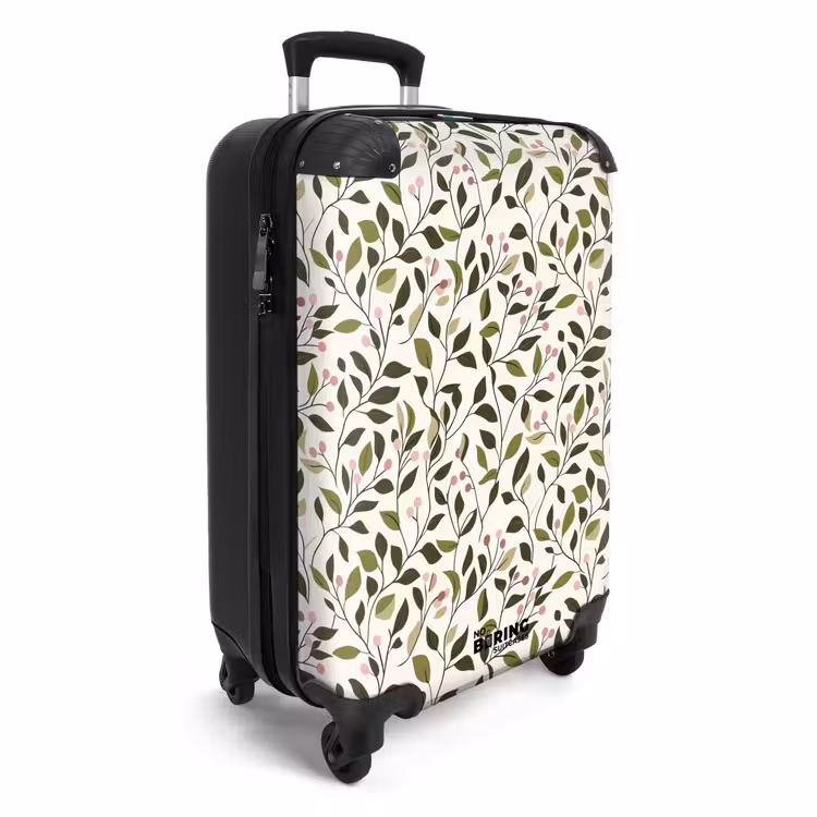 Suitcase - Leaves - Berries - Pink — 4
