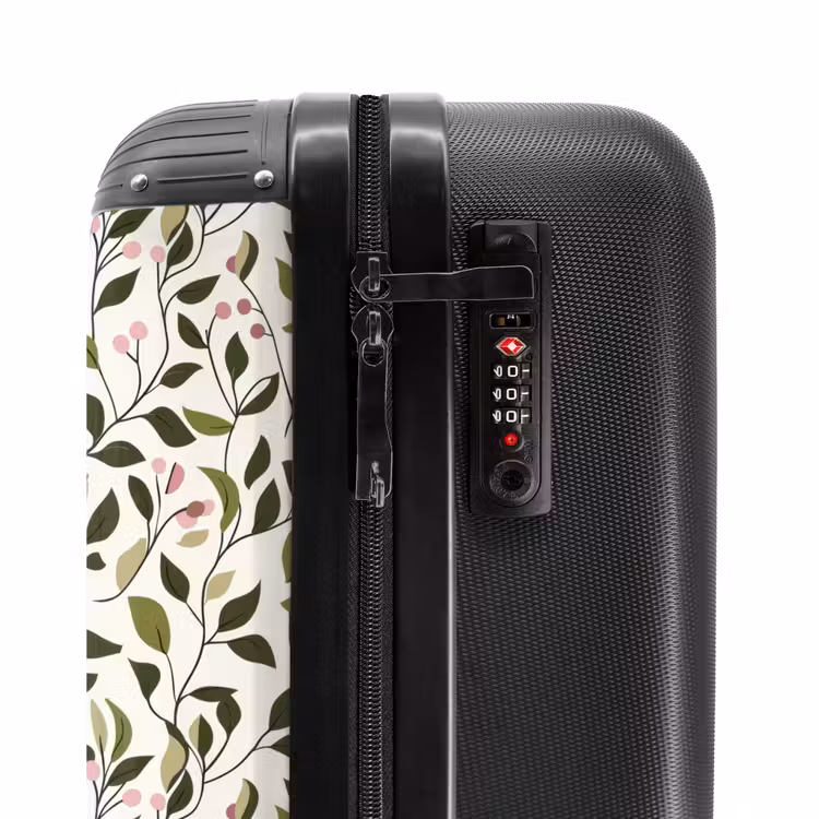 Suitcase - Leaves - Berries - Pink — 5