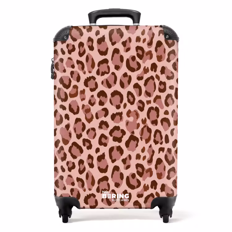 Suitcase - Leopard - Pattern - Pink — 1