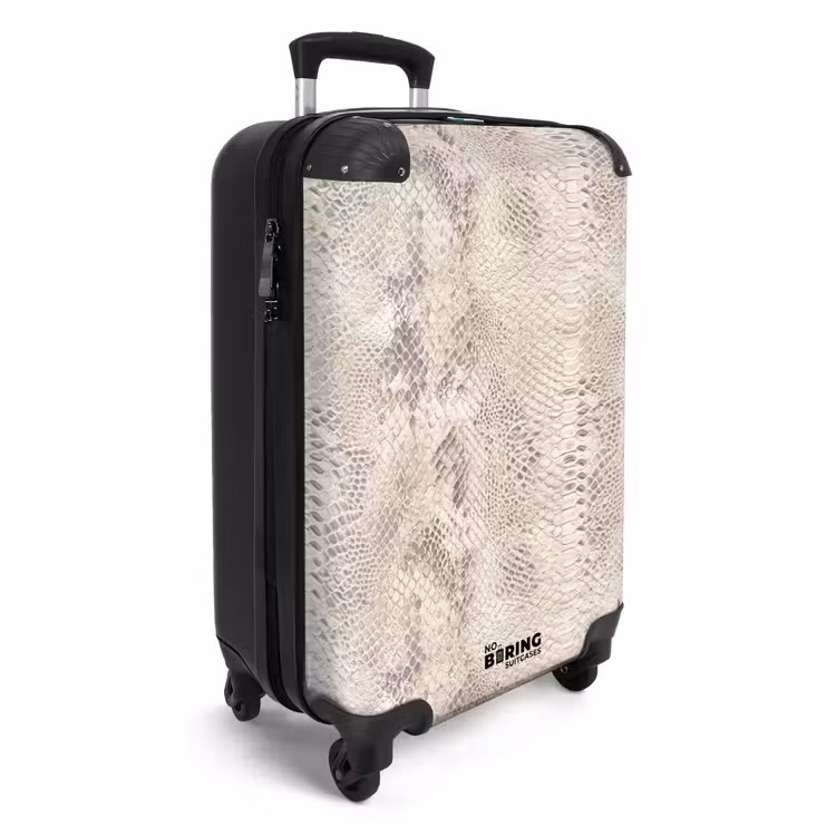 Suitcase - Snake - Pattern - Beige — 4