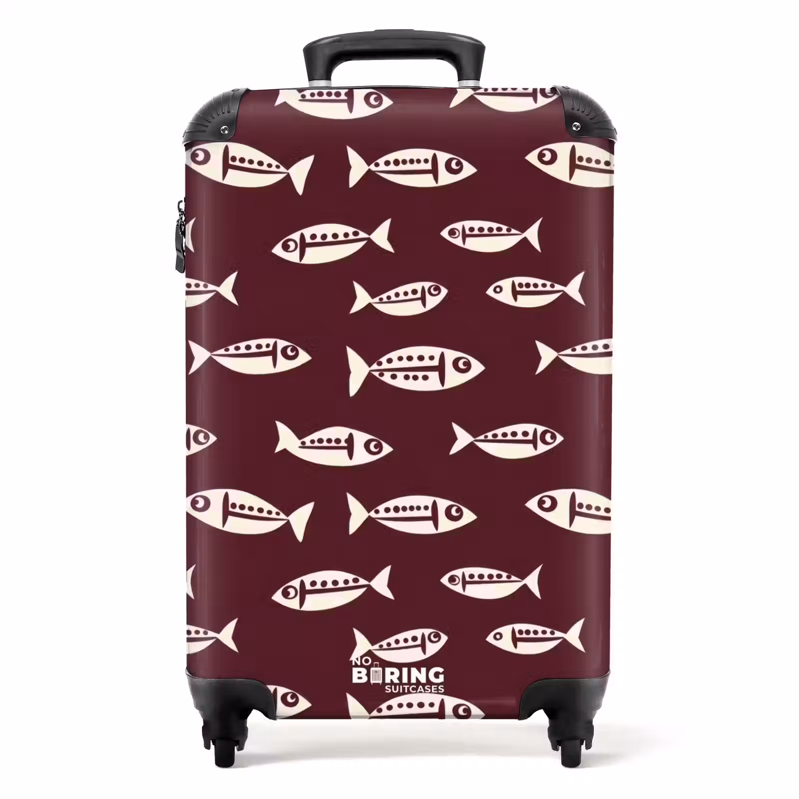 Suitcase - Fish - Graphic - Pattern - Dark — 1