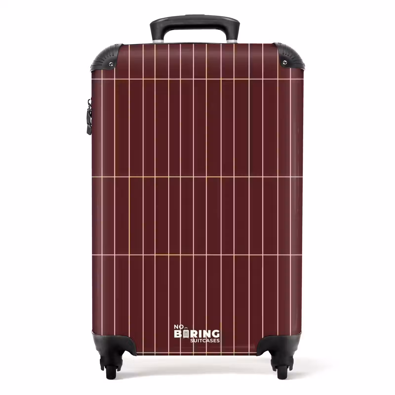Suitcase - Lines - Pattern - Bordeaux — 1