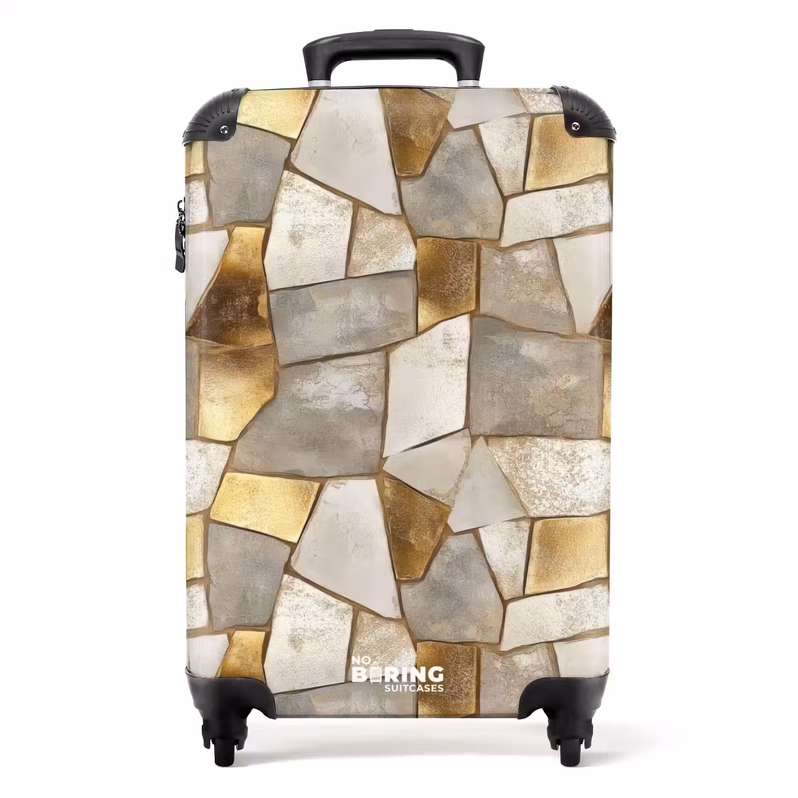 Suitcase - Mosaic - Marble - Gold — 1