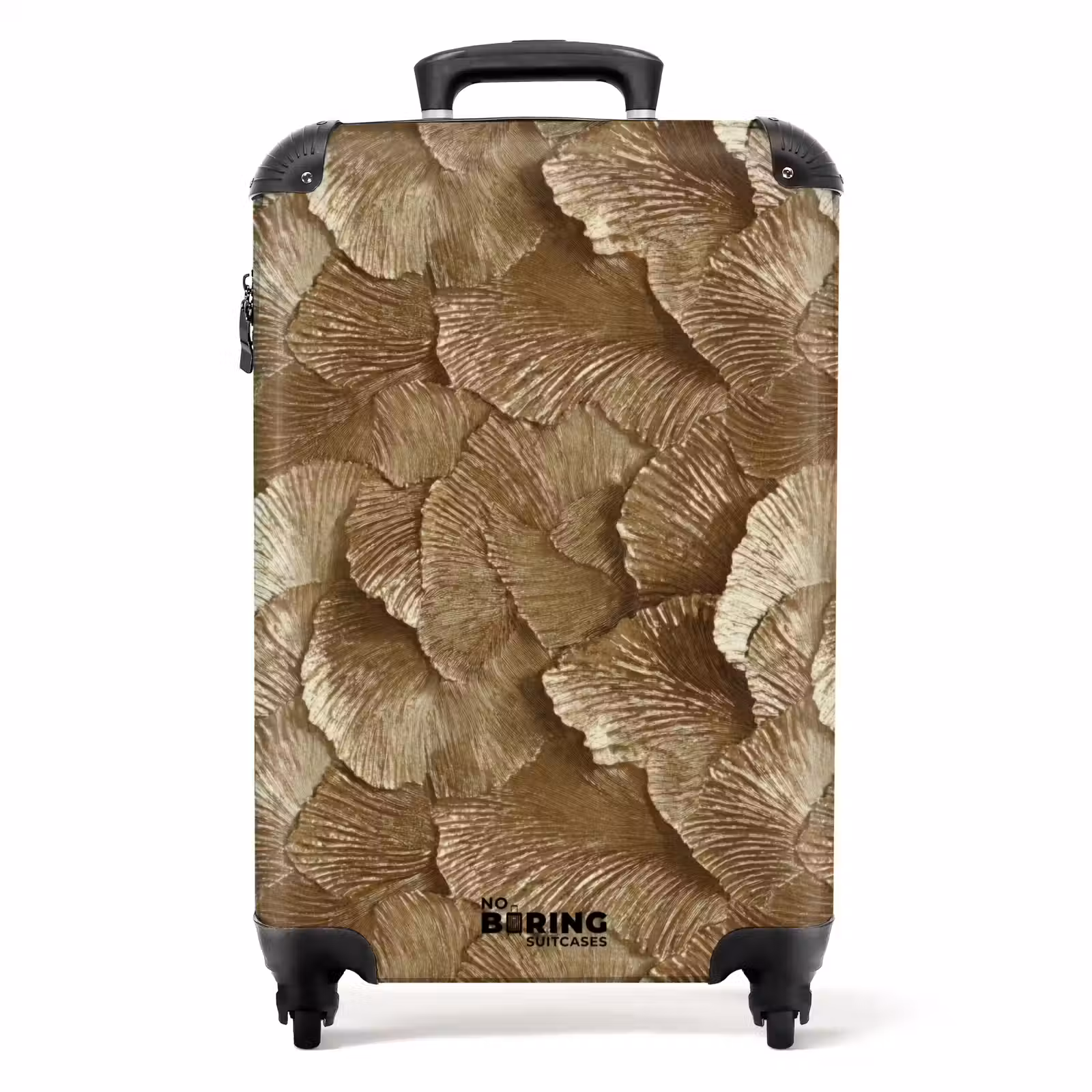 Suitcase - Organic - Pattern - Leaves - Gold — 1