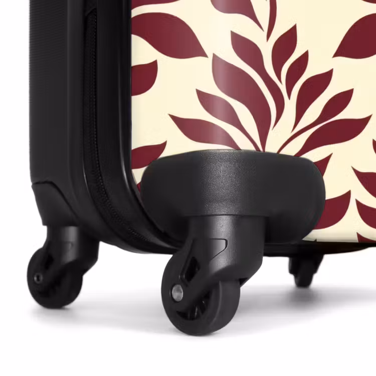 Suitcase - Abstract - Leaves - Burgundy — 6